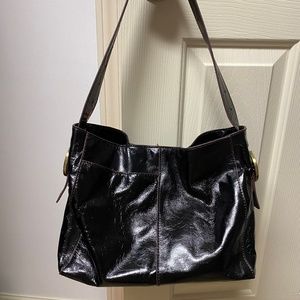 Like New Hobo Render Black Leather Vintage Hide Shoulder Bag
